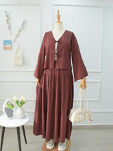 LYRA - ROSY BROWN FRONT TIE COVERUP TOP